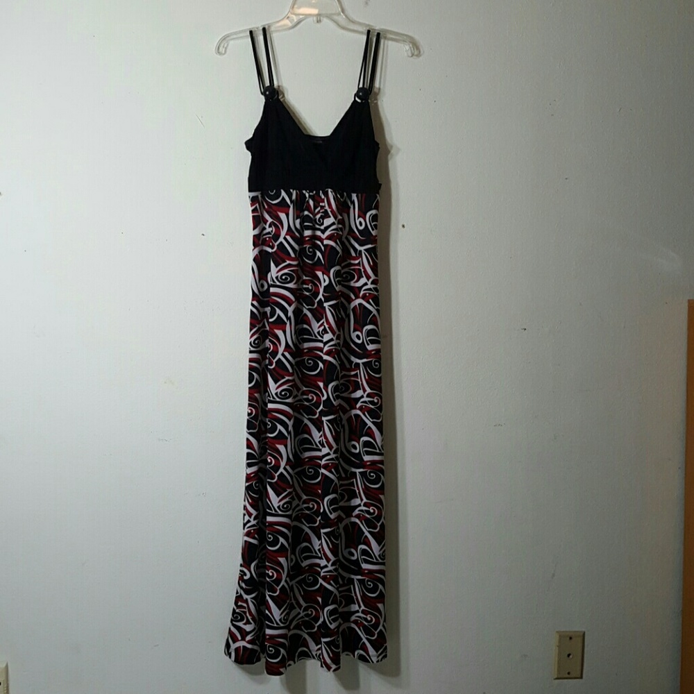 Maxi Dress Tempted Hearts Spaghetti Straps Umpire